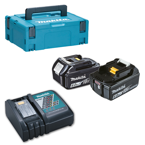 Makita akumulatorski set 198116-4 - 2x18V 6,0Ah + punjač DC18RC – u koferu