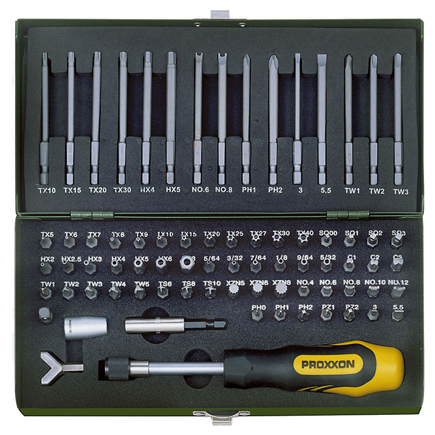 Proxxon garnitura bit nastavaka 1/4" 75 kom