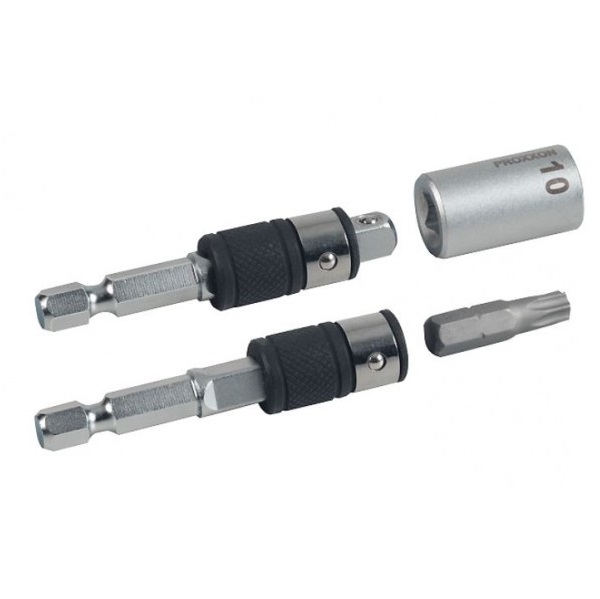 Proxxon kombinirani adapter s 1/4" kvadratnim i 1/4" 6-kutnim standardnim spremnikom za bitove