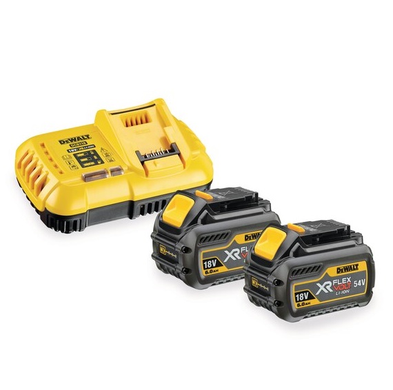 DeWalt set 2 akumulatora 18V 6,0Ah + punjač DCB118T2 Flexvolt - Slika 2