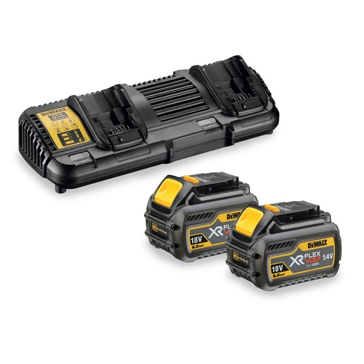 DeWalt set 2 aku. 18V 6,0Ah + dvostruki punjač DCB132T2 Flexvolt