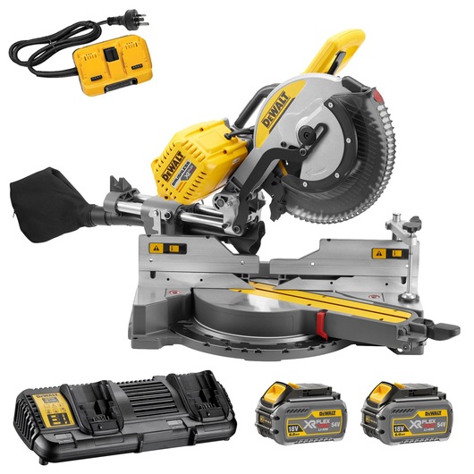 DeWalt aku potezno nagibna pila DHS780T2A 54V 2x6,0Ah 305mm