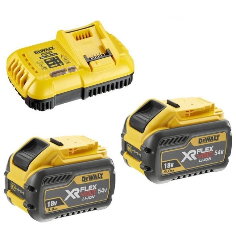 DeWalt set 2 akumulatora 54V 9,0Ah + punjač DCB118X2 Flexvolt