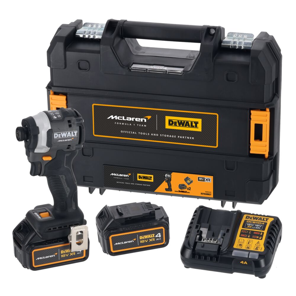 DeWalt McLaren F1 aku udarni odvijač 18V 205Nm 2×4,0Ah DCF85MM2T