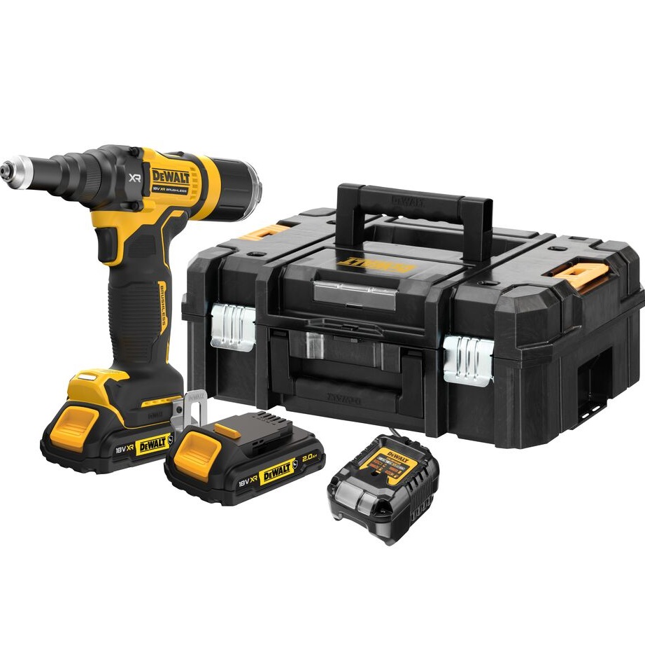 DeWalt aku kliješta za blok zakovice DCF403D2GT 18V 2x2,0Ah 10KN 4,8mm