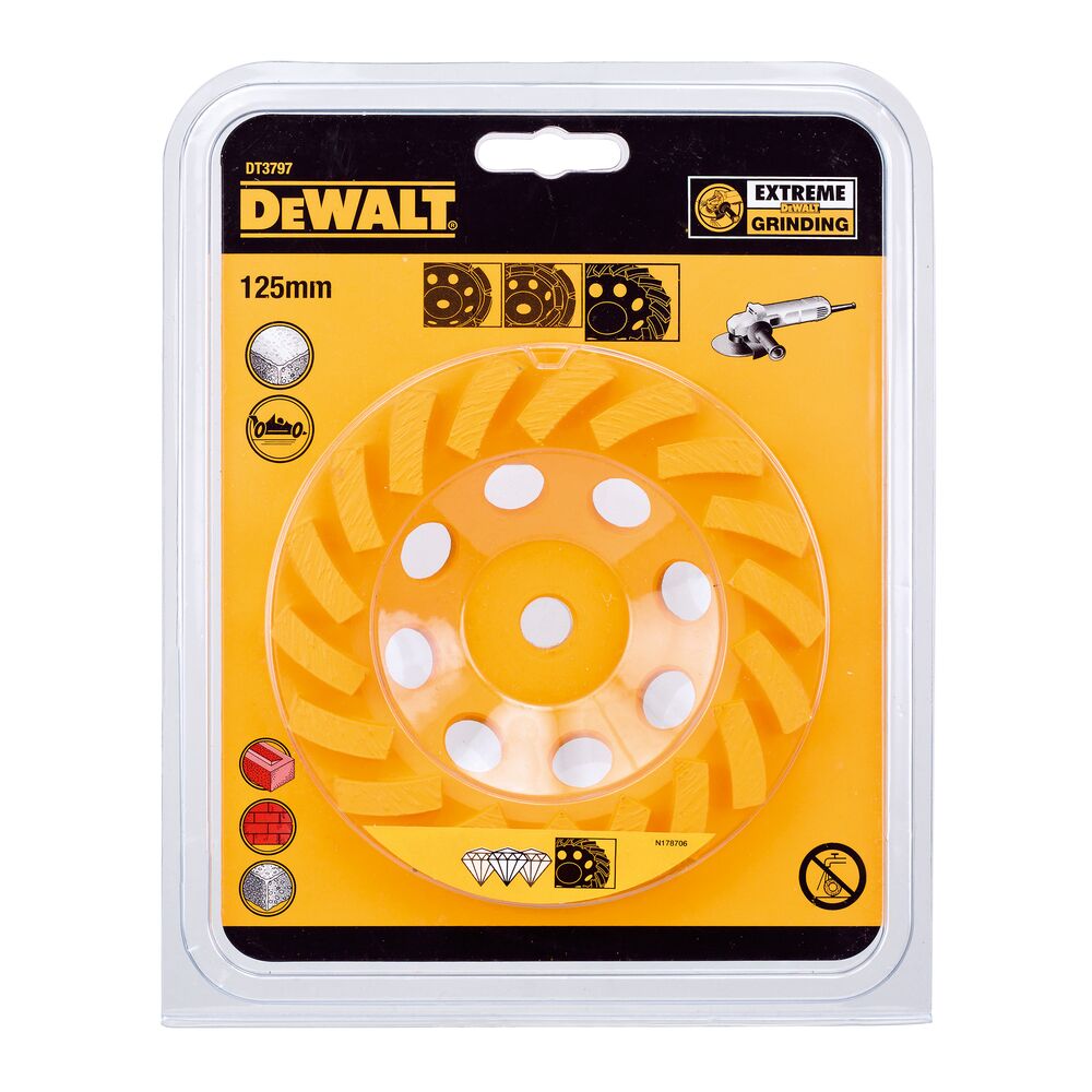 DeWalt dijamantna brusna ploča DT3797 Turbo 125mm 6mm, M14 navoj - Slika 2