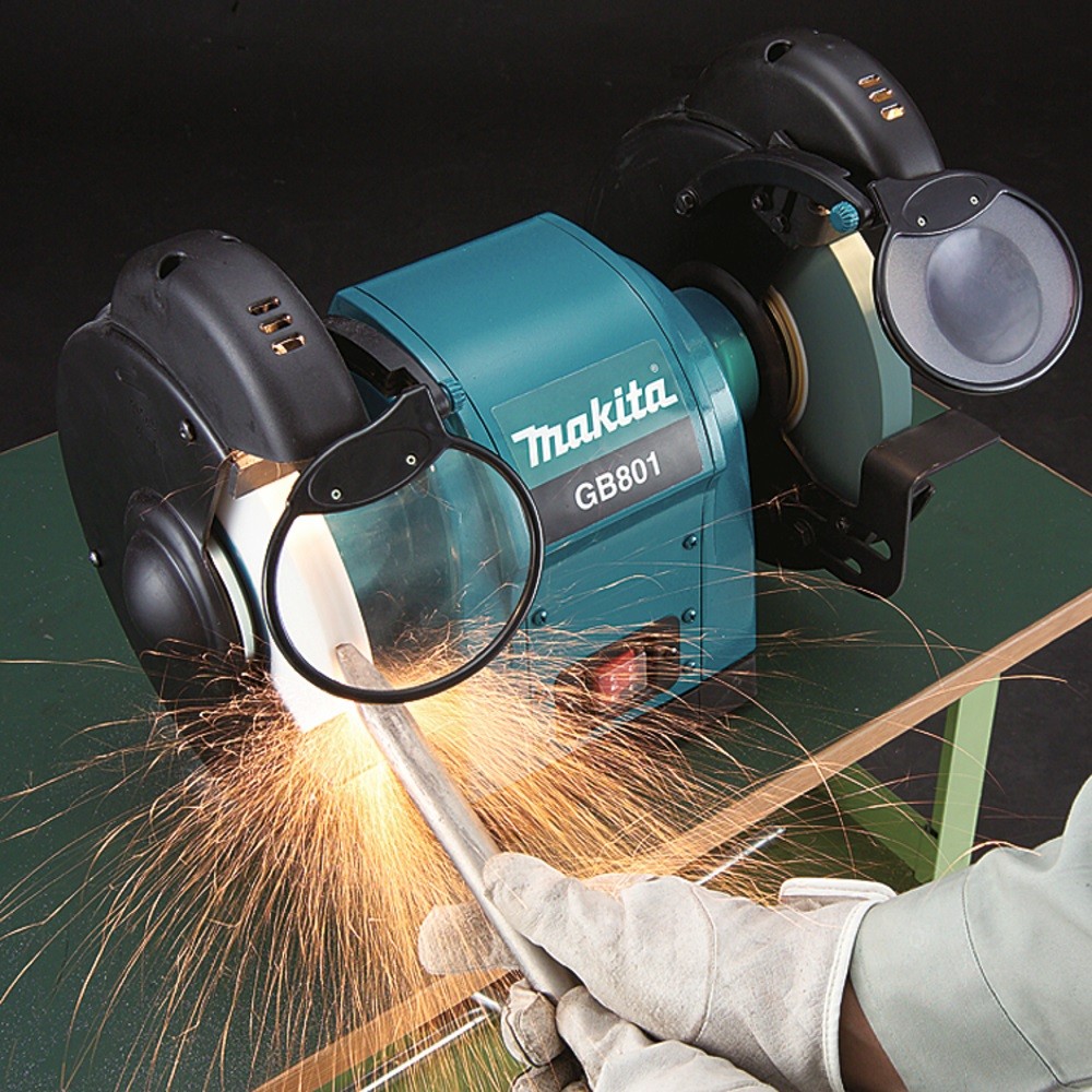 Makita dvostrana stolna brusilica GB801 550W 205mm - Slika 2