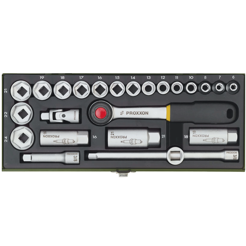 Proxxon industrial grt. nasadnih ključeva 3/8'' 6-24 mm/ 24 kom