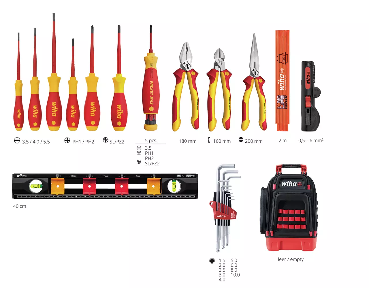 Wiha električarski ruksak 28-dijelni W45528 - Slika 3