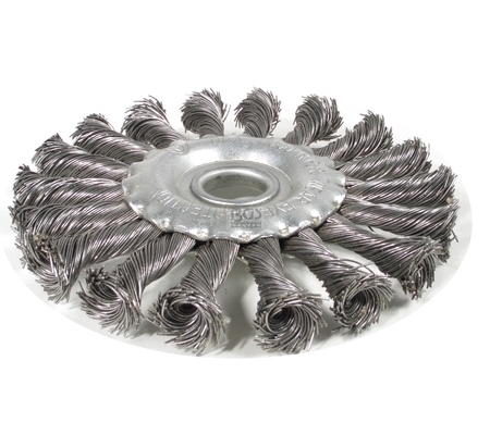 BGS četka žičana za brusilicu ravna 115mm upletena žica 3985