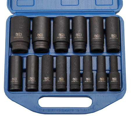 BGS set nasadnih ključeva udarnih dugih 10-32mm 1/2'' 14-ijelni. 5207