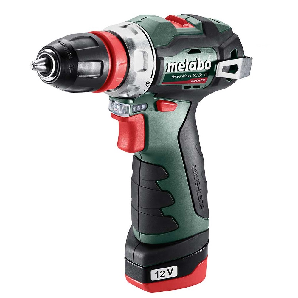 Metabo aku bušilica-odvijač powermaxx BS BL Q 12V 2x2,0Ah LC 40 + Kofer