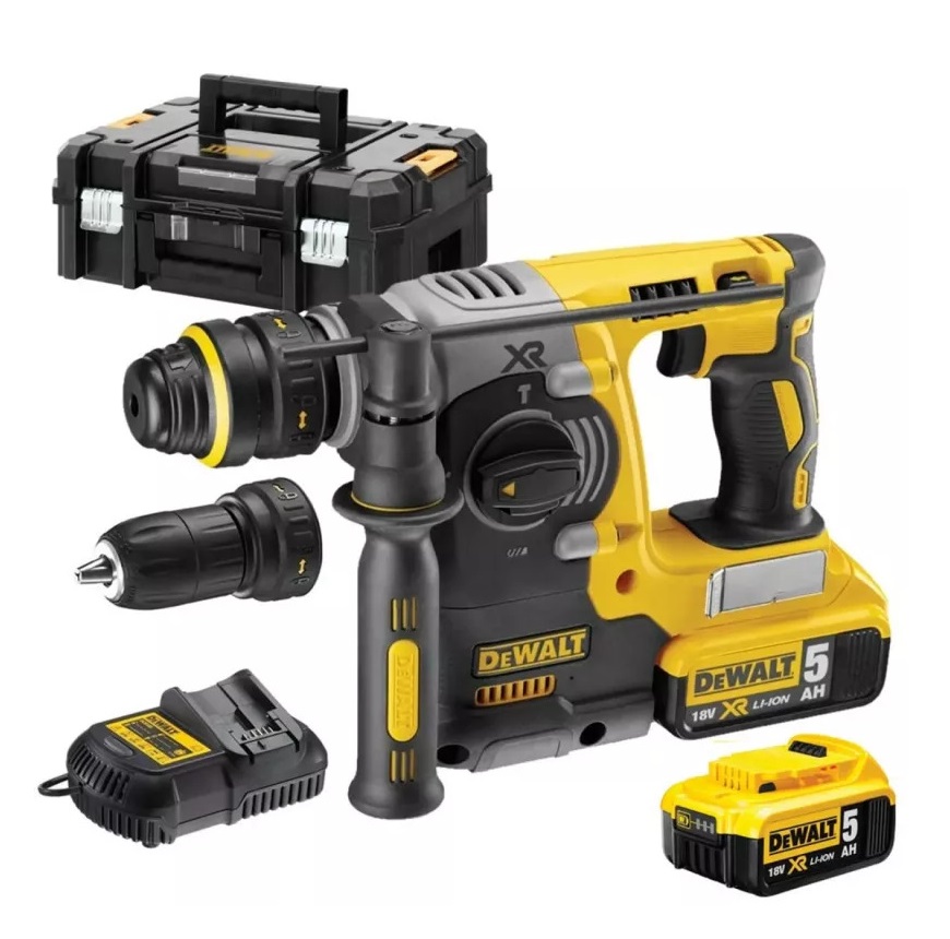 DeWalt aku bušači čekić DCH274P2T 18V 2x5,0Ah 2,1J Tstak