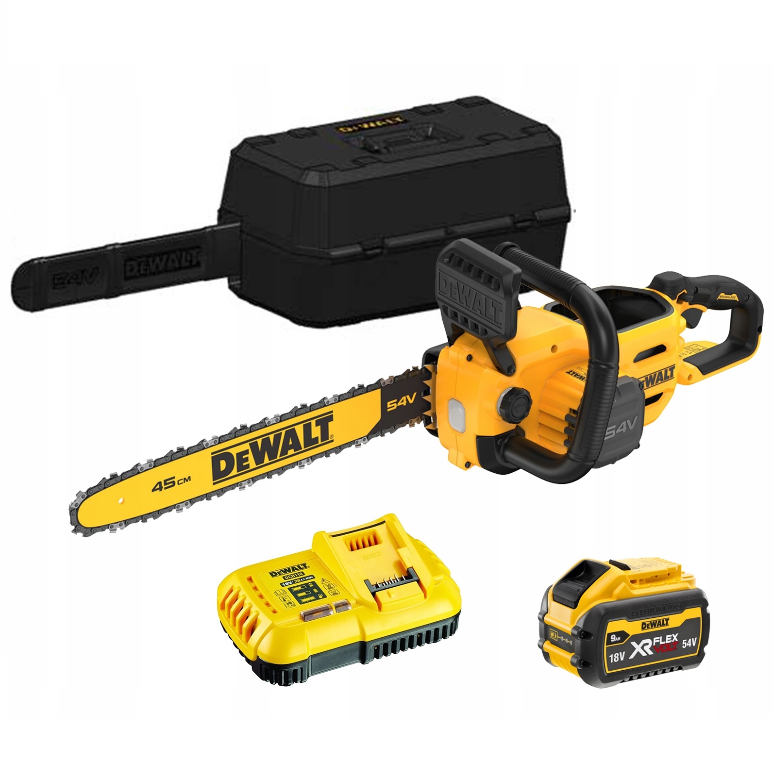 DeWalt aku lančana pila DCMCS574X1 54V 1×9,0Ah + kofer