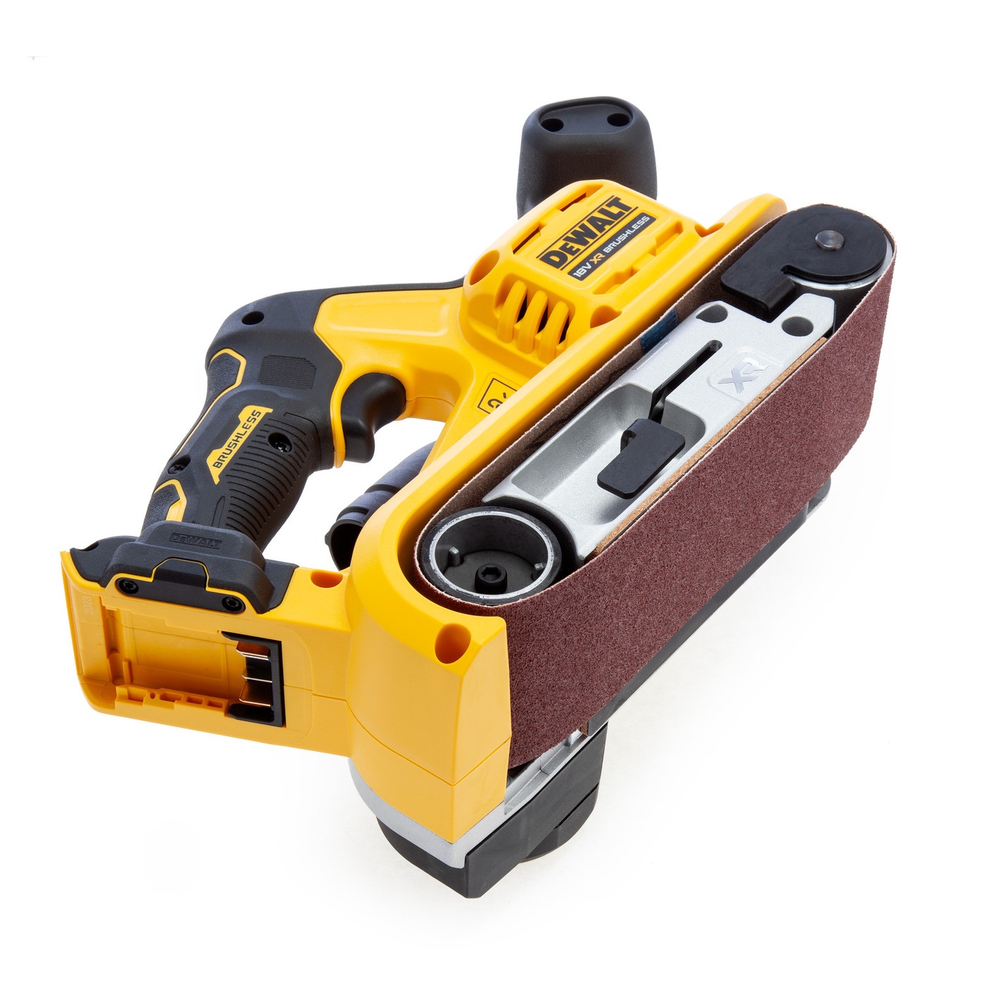 DeWalt aku tračna brusilica DCW220NT 18V 75x533, kofer - Slika 4