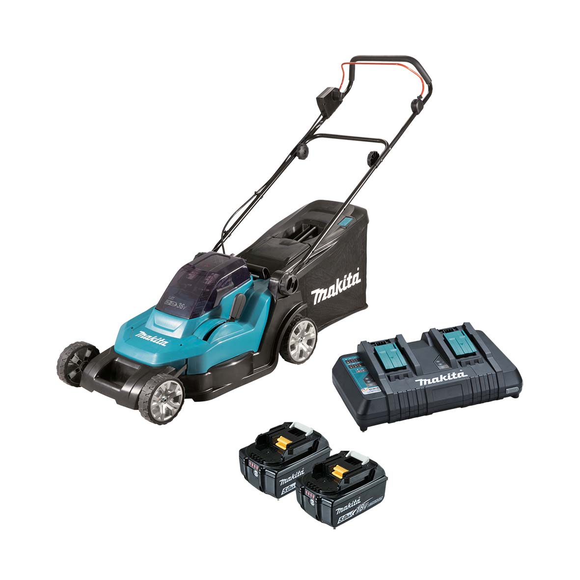 Makita aku kosilica DLM432PT2 18+18V 2x5,0Ah - Slika 7