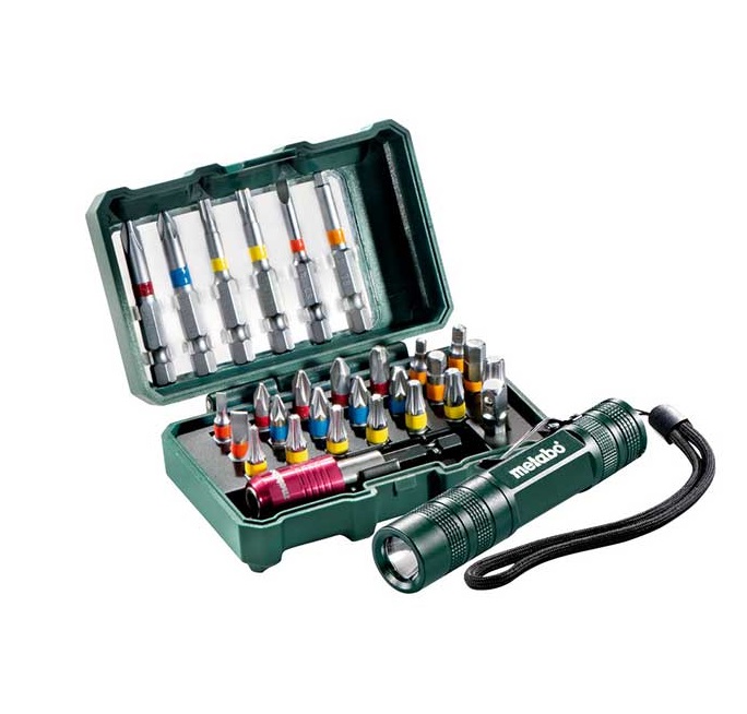 Metabo set bitova box 29-djel.+ mini lampica