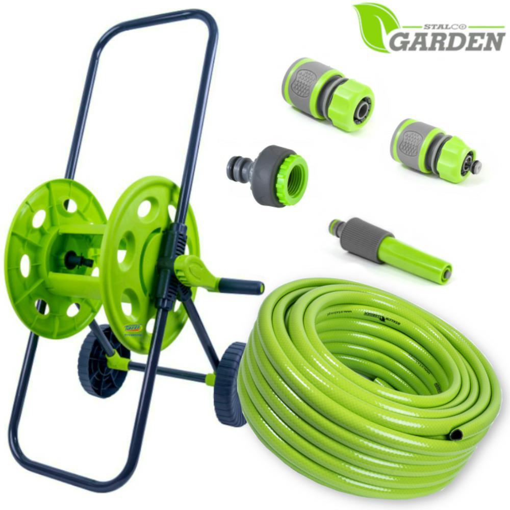Stalco kolica + crijevo za vodu 1/2" 20m s mlaznicom 80236